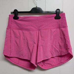 Lululemon Speed Up 4 in High Rise Sonic Pink Shorts, size 8